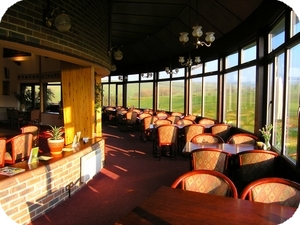 The Restaurant Balcony area affording panoramic views over the golf course