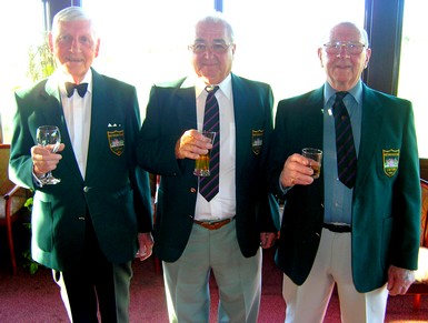Carl Haydon, Ernie Southon and Les Gibbs photographed in 2009
