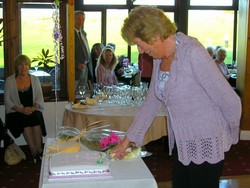 Josie Knight cuts her cake