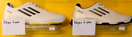 A selection of Adizero shoes in the WHGC Pro Shop