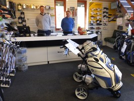 A selection of merchandise in the WHGC Pro Shop