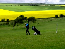 Adrian Adsett playing the 6th hole at West Hove Golf Club