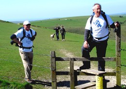  Michael Phillpot (left) & David Nealer walking the South Downs Way in April 2006