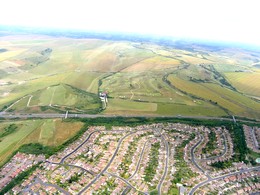 Aerial view of north Hangleton and West Hove's golf course