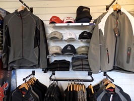 A selection of merchandise in the WHGC Pro Shop