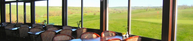 Part of the Restaurant overlooking the 13th Green and Course